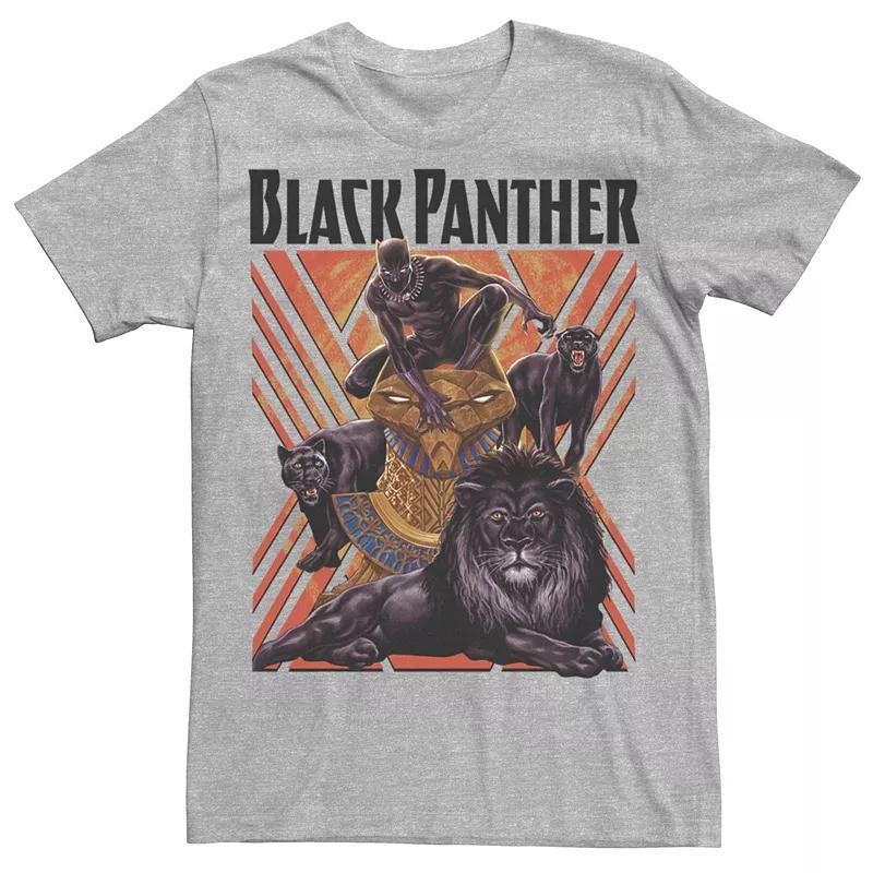 Men's Marvel Comics Black Panther Lion Tee, Size: XXL, Athletic Grey Product Image