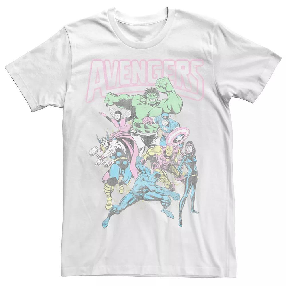 Men's Marvel Avengers Band Tee, Size: 3XL, White Product Image