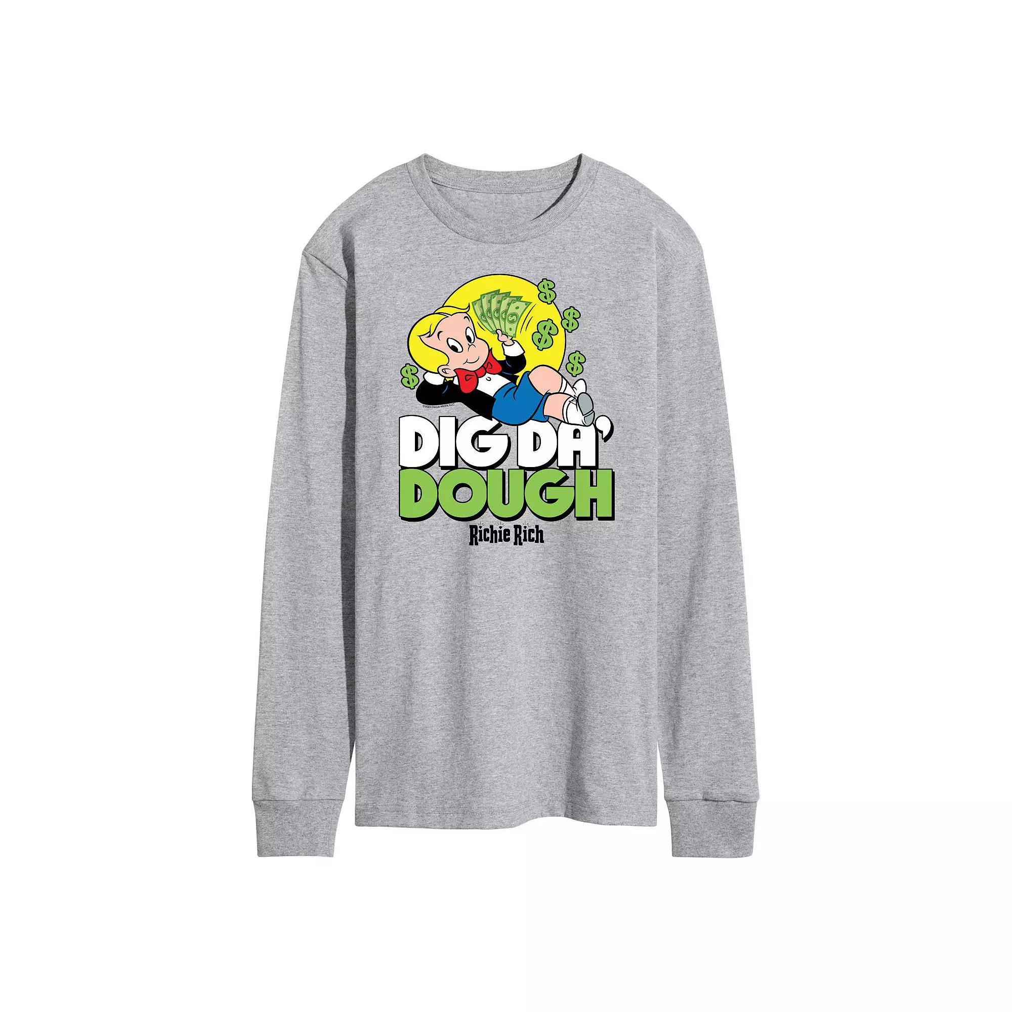 Mens Richie Rich Dig Da Dough Long Sleeve Graphic Tee Product Image