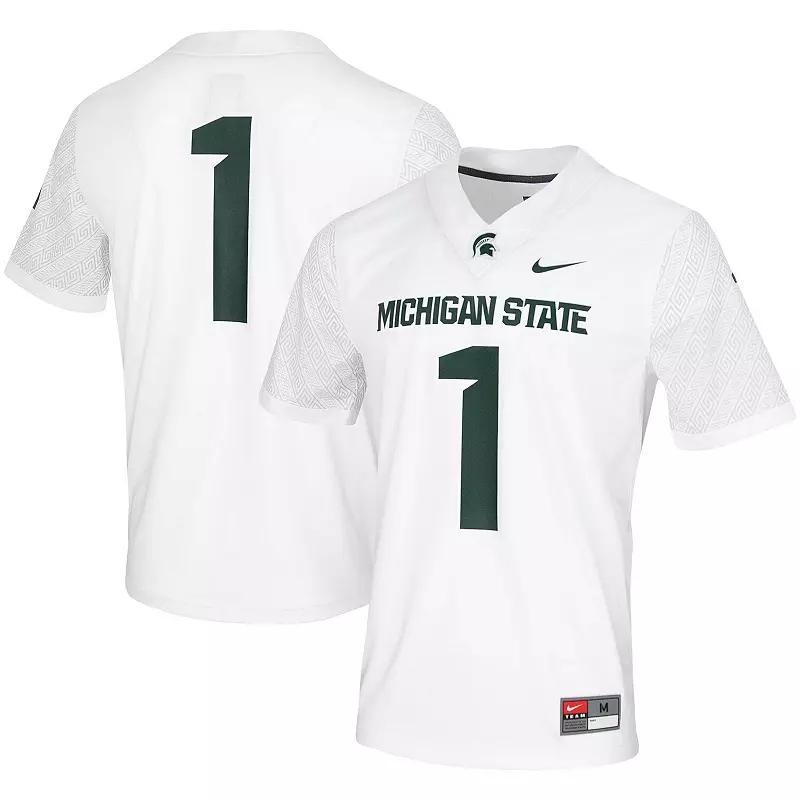 Men's Nike #1 White Michigan State Spartans Untouchable Game Jersey, Size: 2XL Product Image