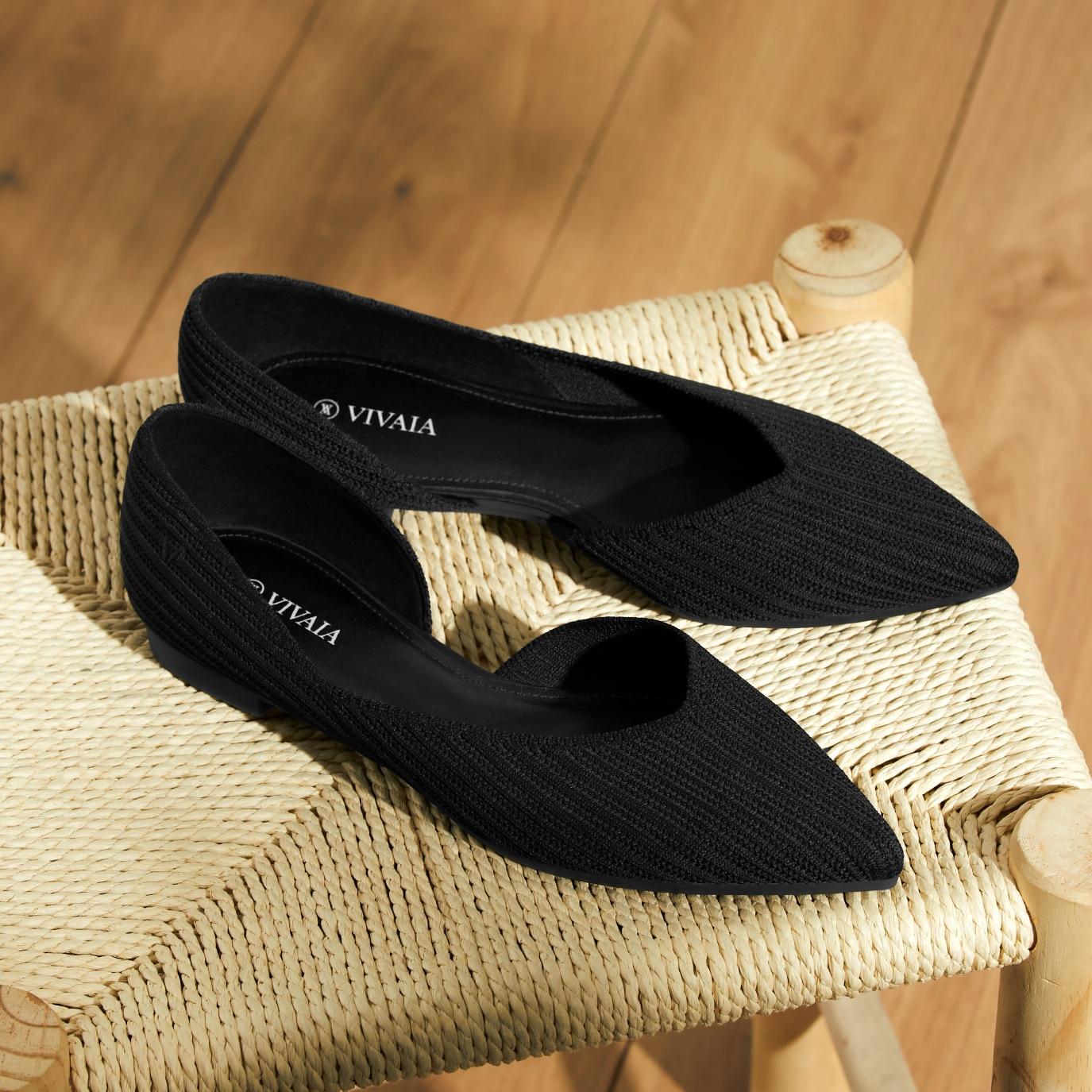 Pointed-Toe D'Orsay Flats (Melia) Product Image