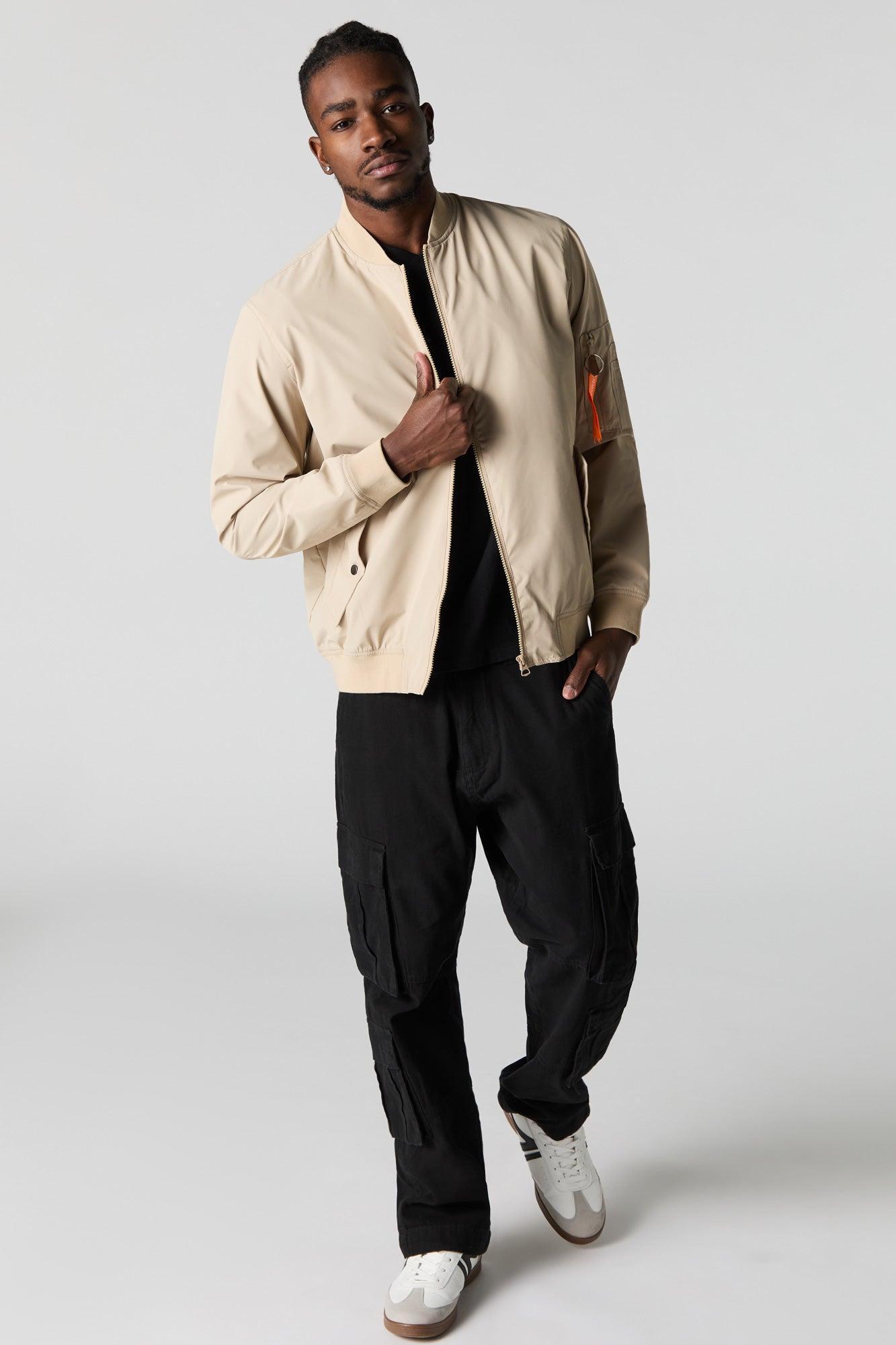 Nylon Bomber Jacket Male Product Image