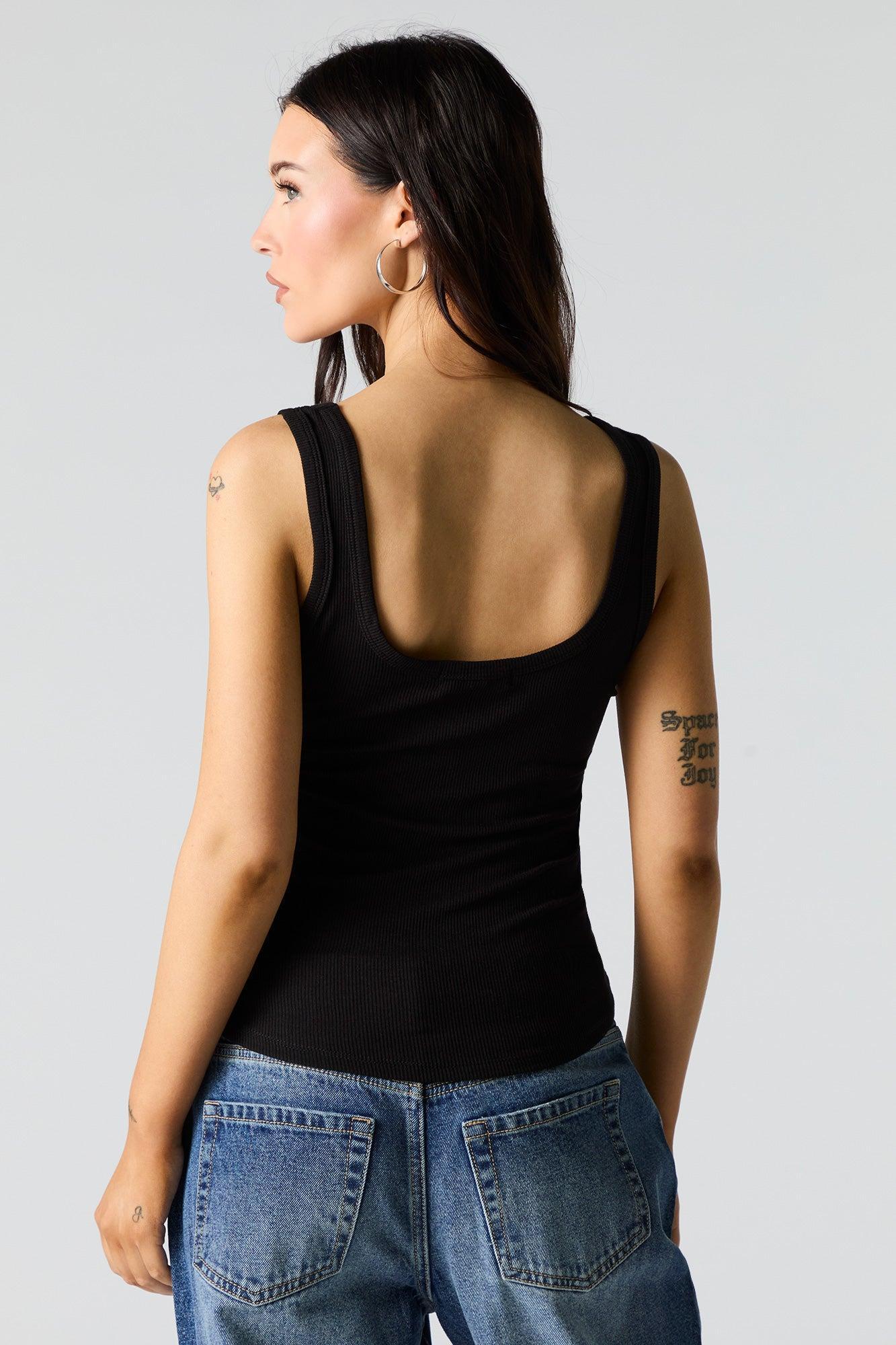Ribbed Scoop Neck Tank Female Product Image