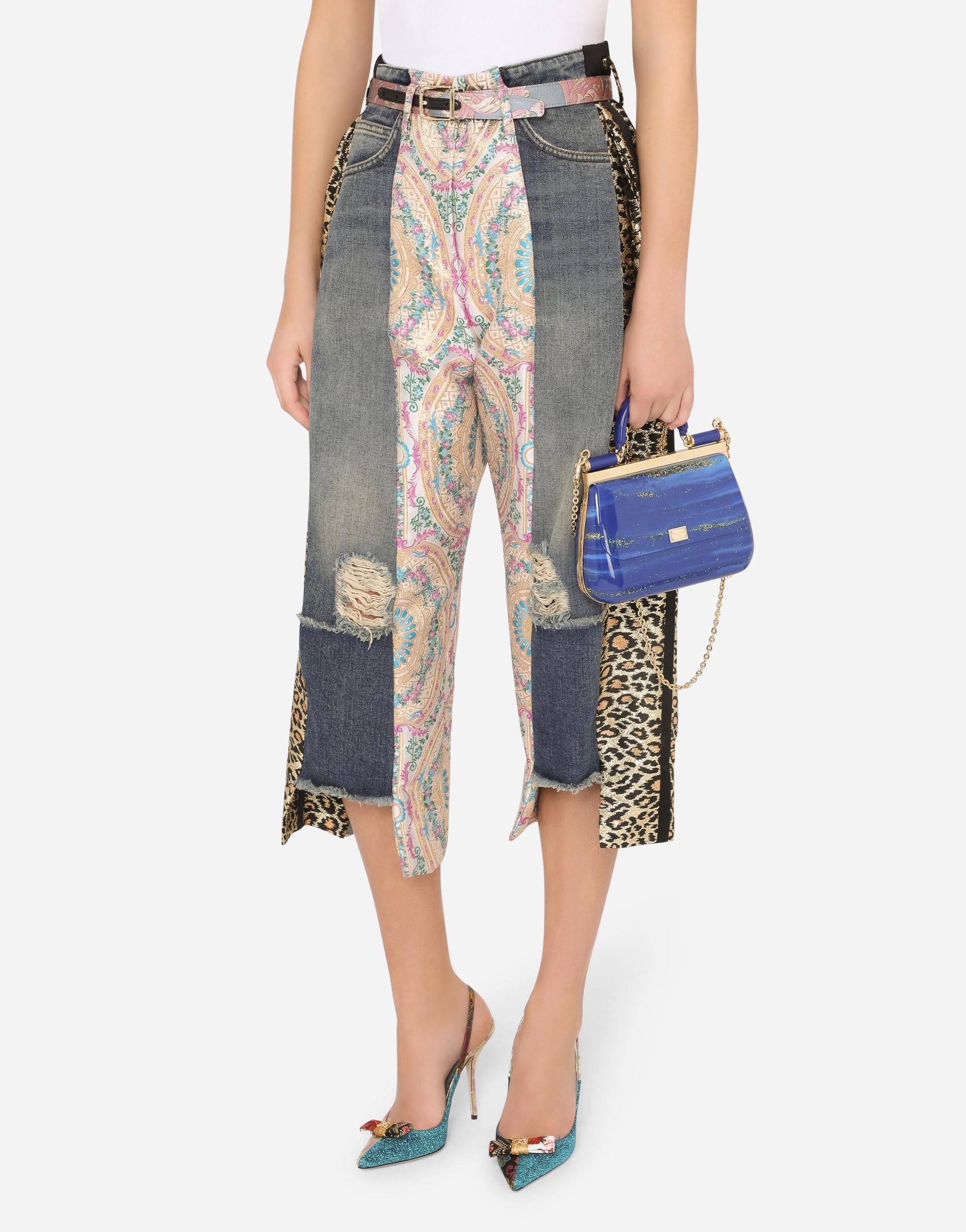 DOLCE & GABBANA Sicily Box Bag In Acrylic Glass In Blue Product Image