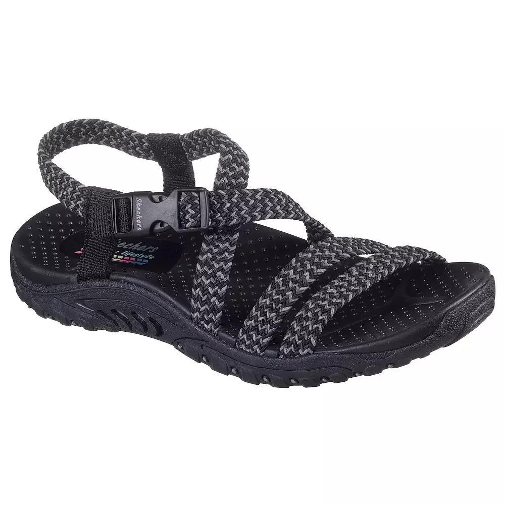 Skechers Reggae Adore You Women's Strappy Sandals, Size: 9, Black Gray Product Image