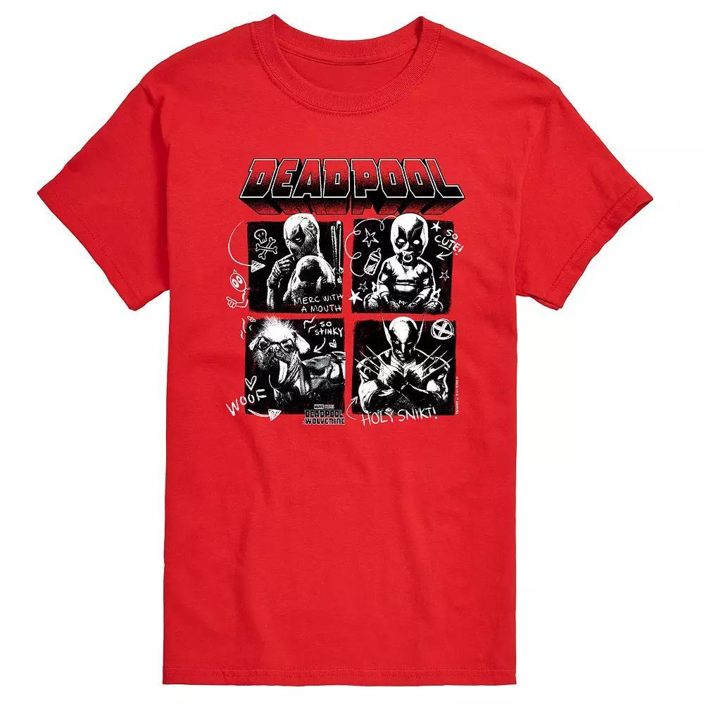 Big & Tall Marvel Deadpool & Wolverine Grid Graphic Tee, Mens Product Image