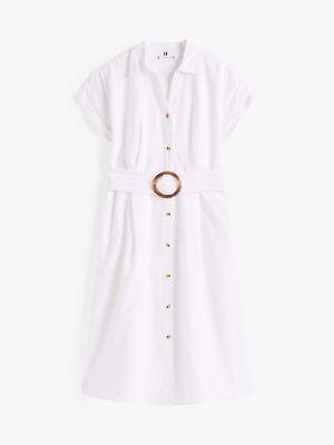 Belted Linen-Cotton Blend Shirtdress Product Image