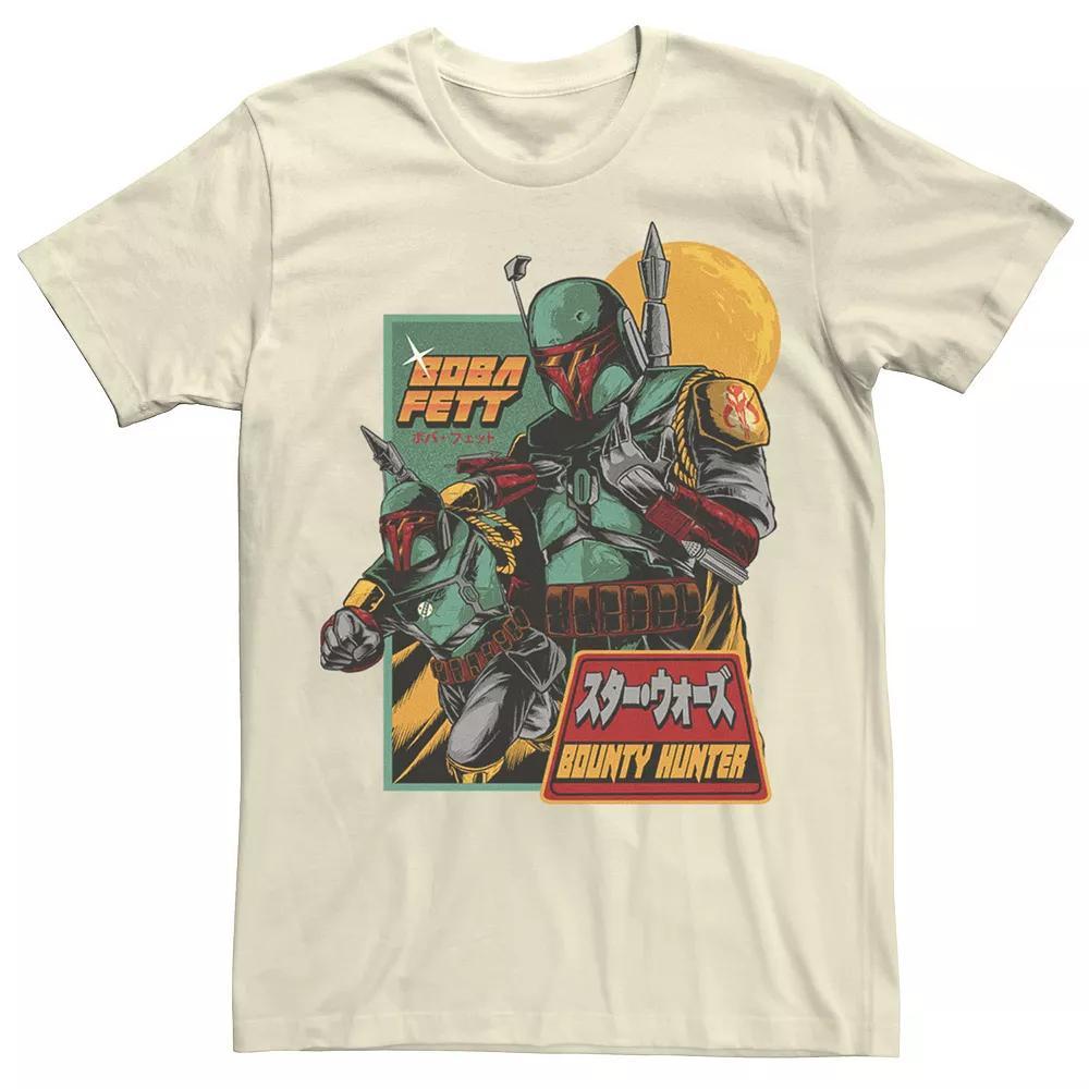 Big & Tall Star Wars Boba Fett Bounty Hunter Retro Poster Tee, Men's, Size: Medium, Natural Product Image