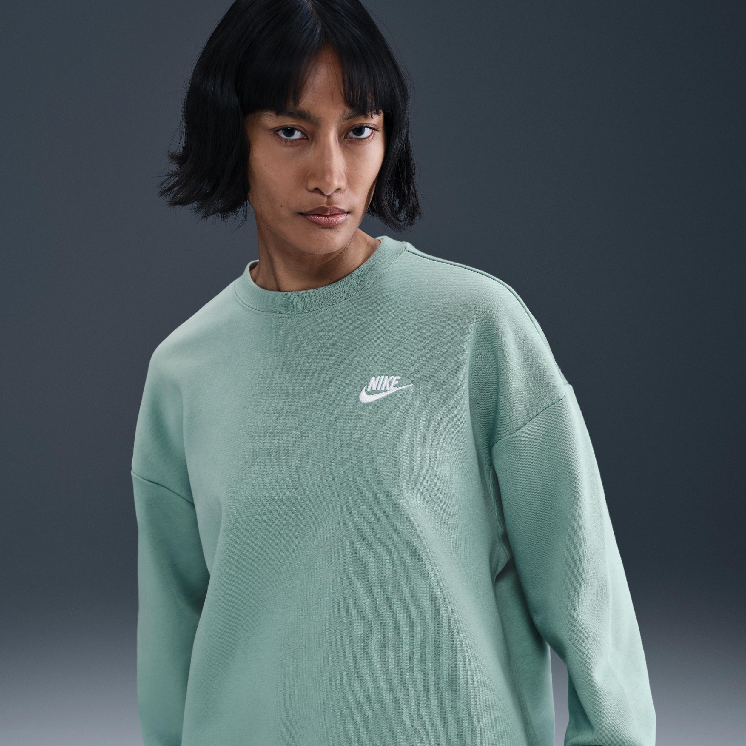 Women's Nike Sportswear Club Fleece Loose Crew-Neck Sweatshirt Product Image