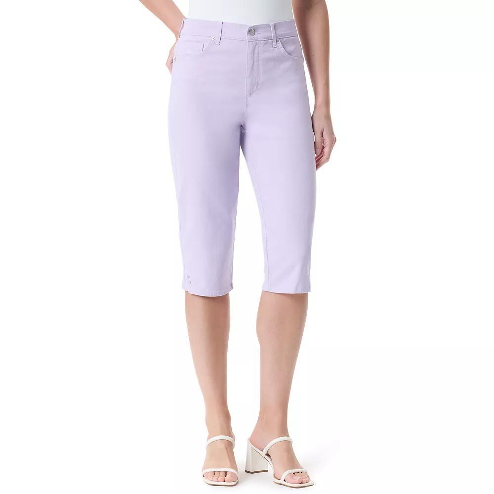 Womens Gloria Vanderbilt Amanda Skimmer Capri Pants Purple Dream Product Image