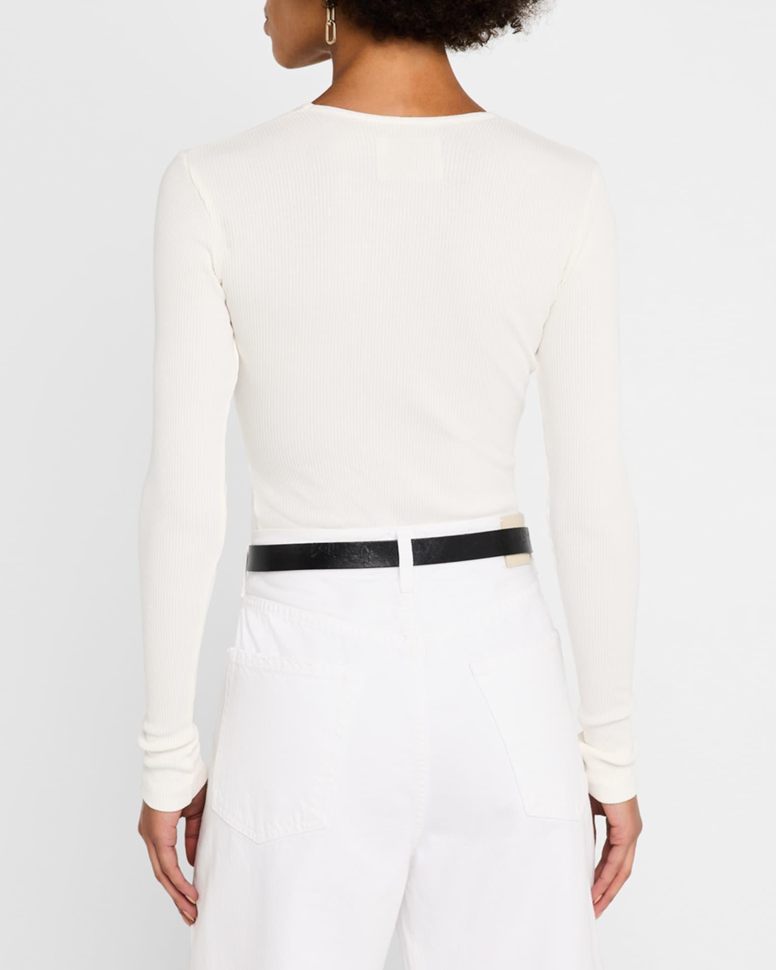 Helsa Ribbed Deep-V Bodysuit Product Image