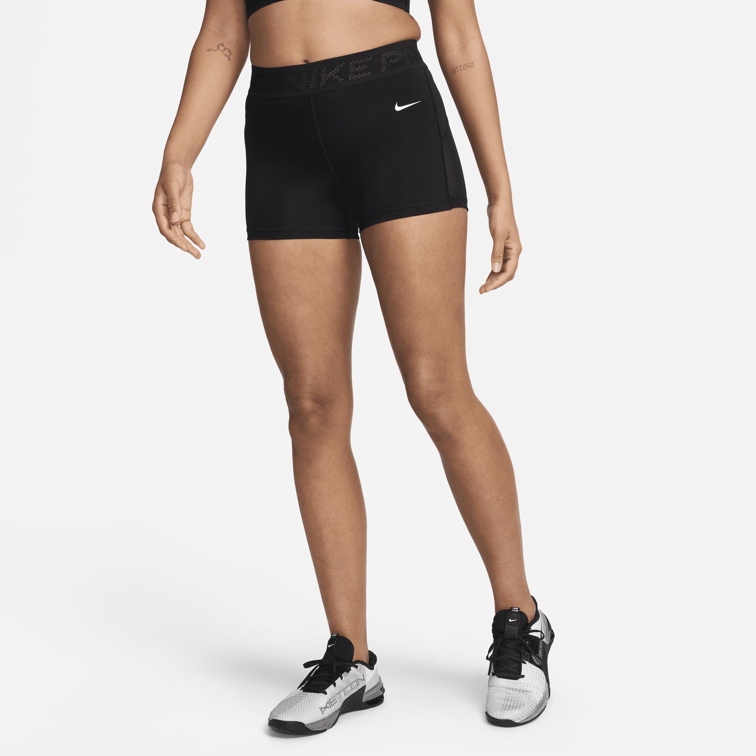 Women's Nike Pro Mid-Rise 3" Mesh-Paneled Shorts Product Image