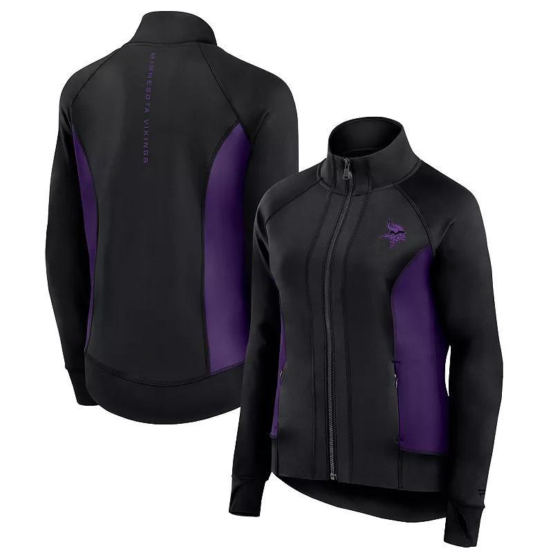 Women's Fanatics Signature Black Milwaukee Bucks Studio Fitted Full-Zip Gym Track Jacket, Size: XL Product Image