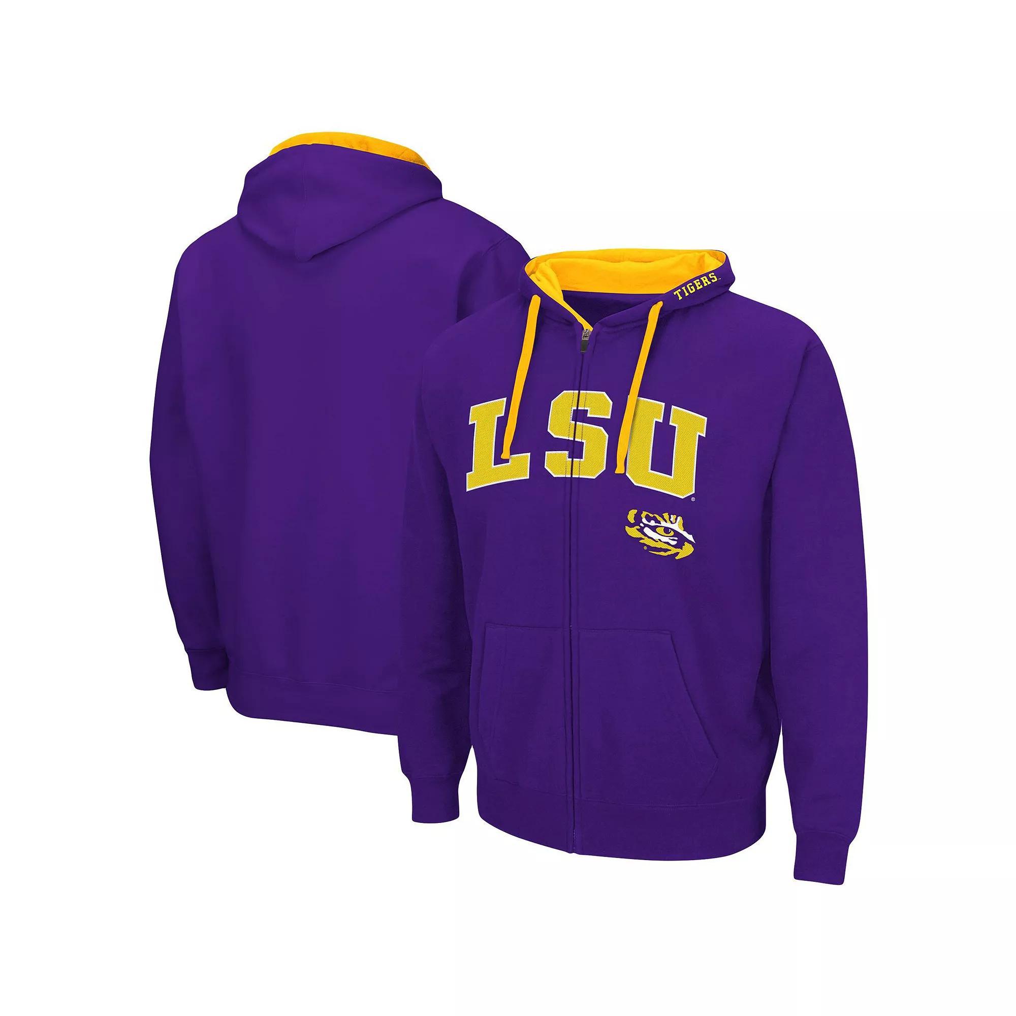 Men's Colosseum Purple LSU Tigers Big & Tall Full-Zip Hoodie, Size: 2XLT Product Image