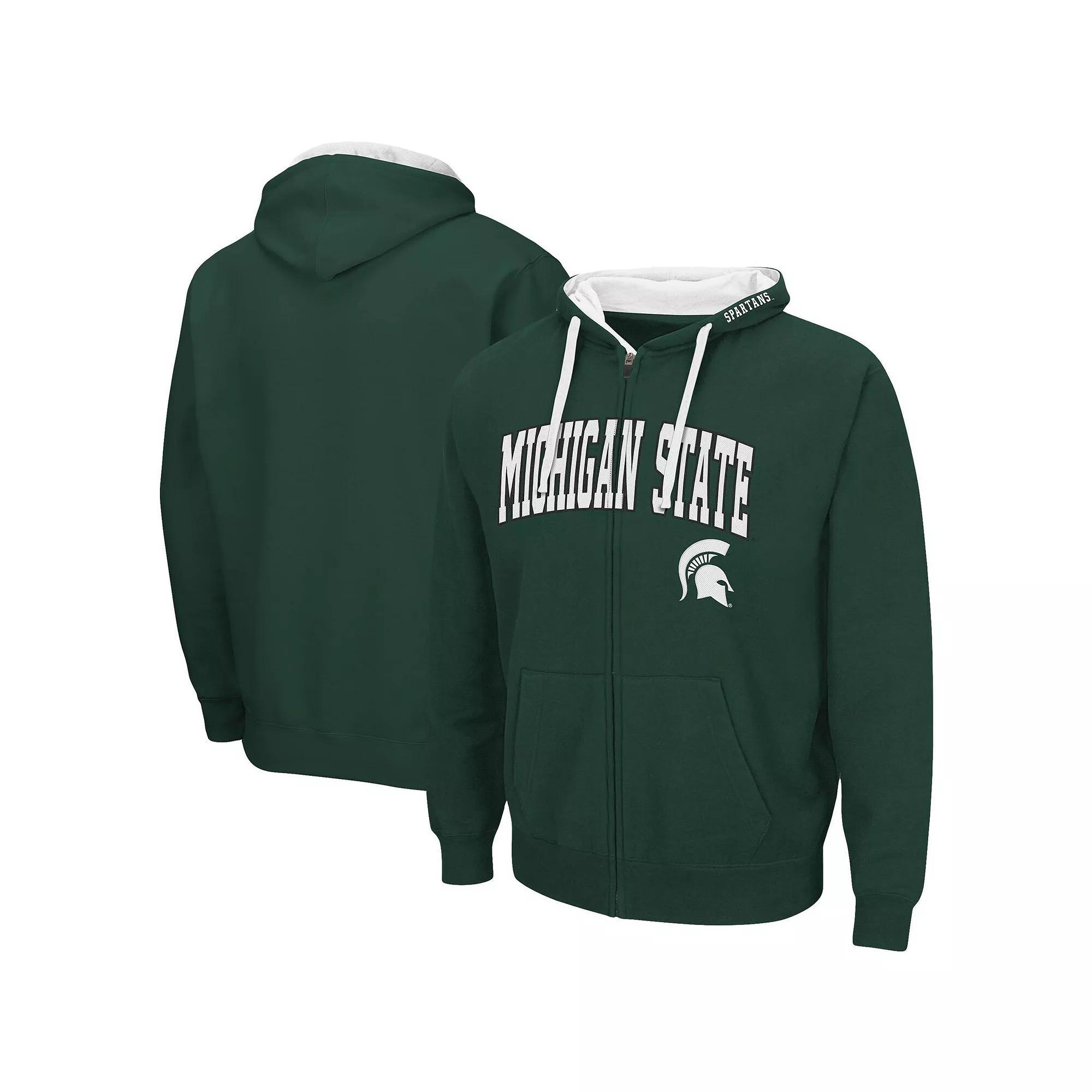 Men's Colosseum Green Michigan State Spartans Big & Tall Full-Zip Hoodie, Size: 3XLT Product Image