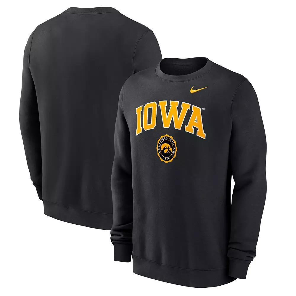 Iowa Hawkeyes Arched Seal Nike Men's College Pullover Crew Product Image