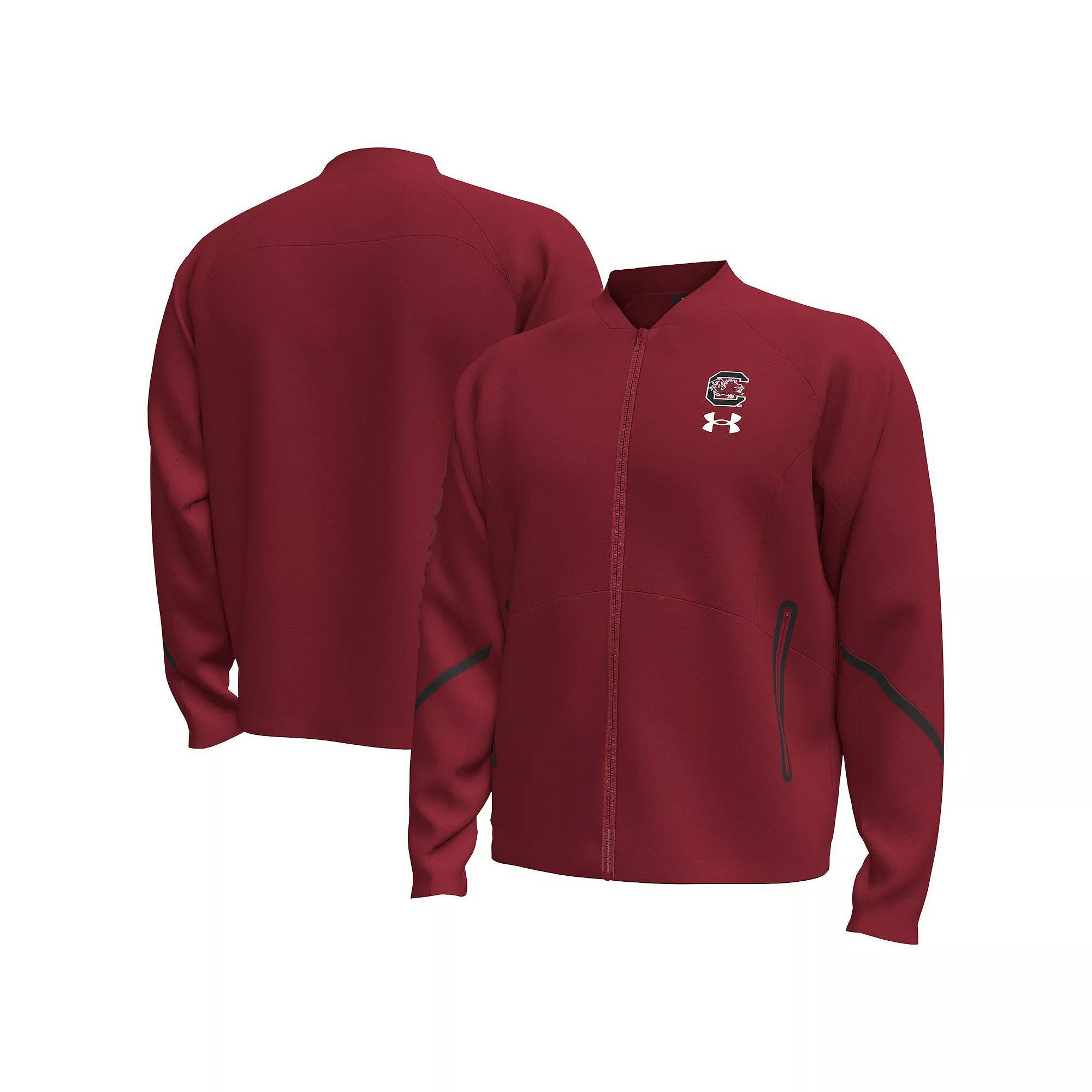 Men's Under Armour  Red Utah Utes Unstoppable Full-Zip Bomber Jacket, Size: Small, Ute Red Product Image
