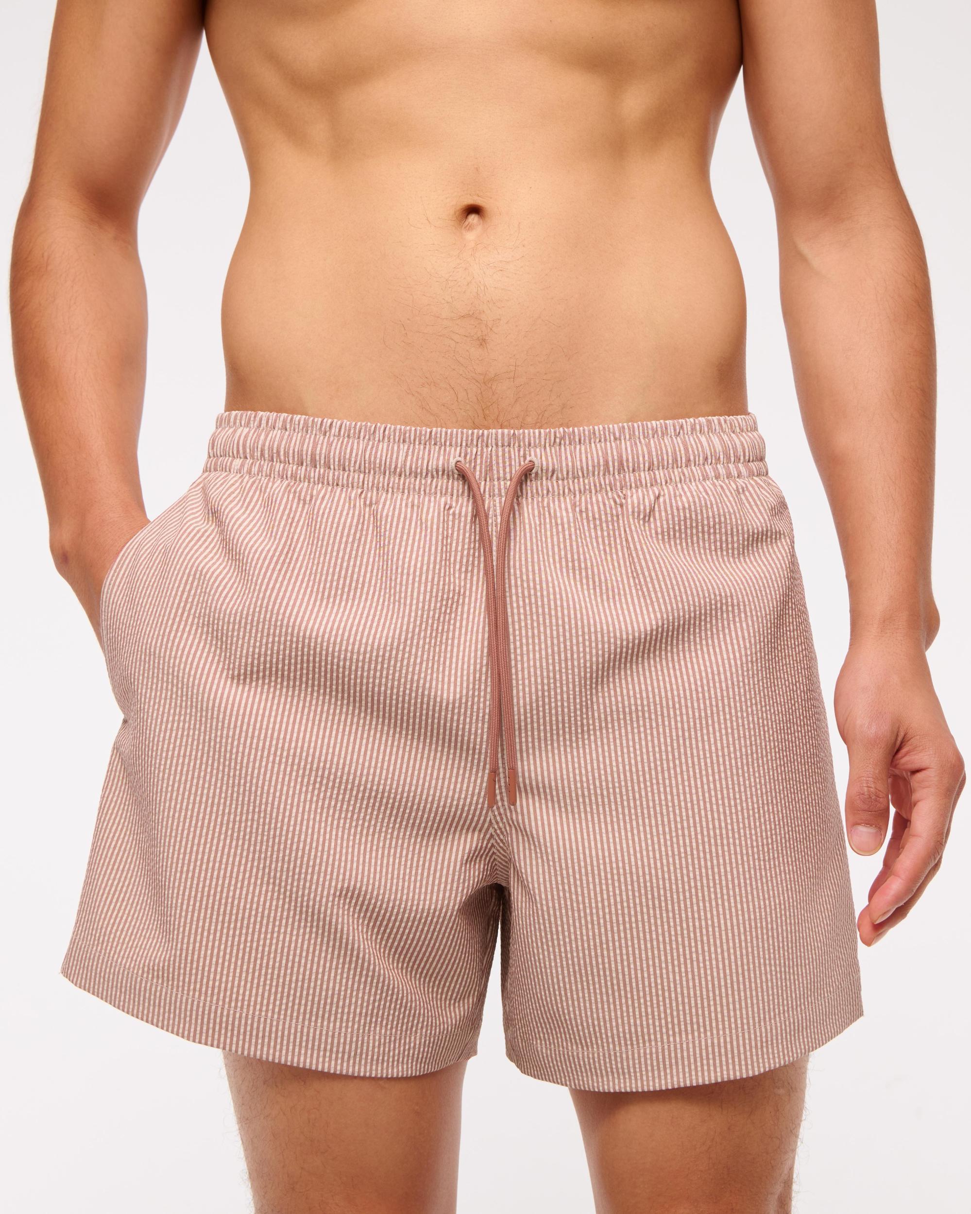 Pull-On Wide Seersucker Swim Trunk Product Image