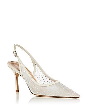 Stuart Weitzman Womens Emilia Mesh 85 Slingback High Heel Pumps Product Image