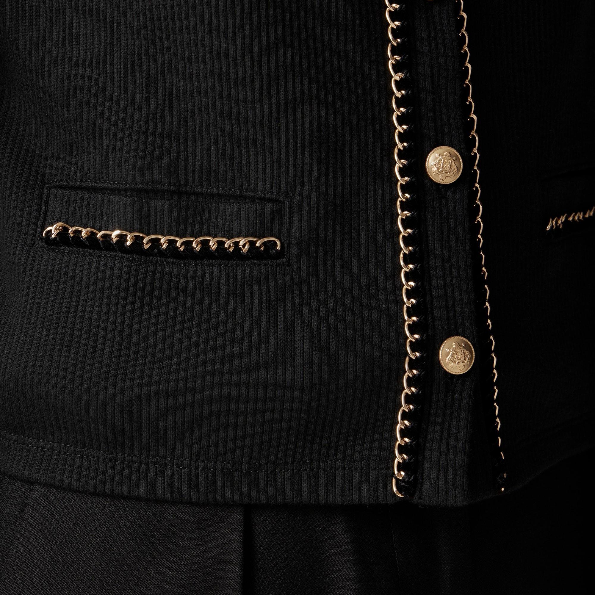 Vintage rib lady jacket with chain trim Product Image