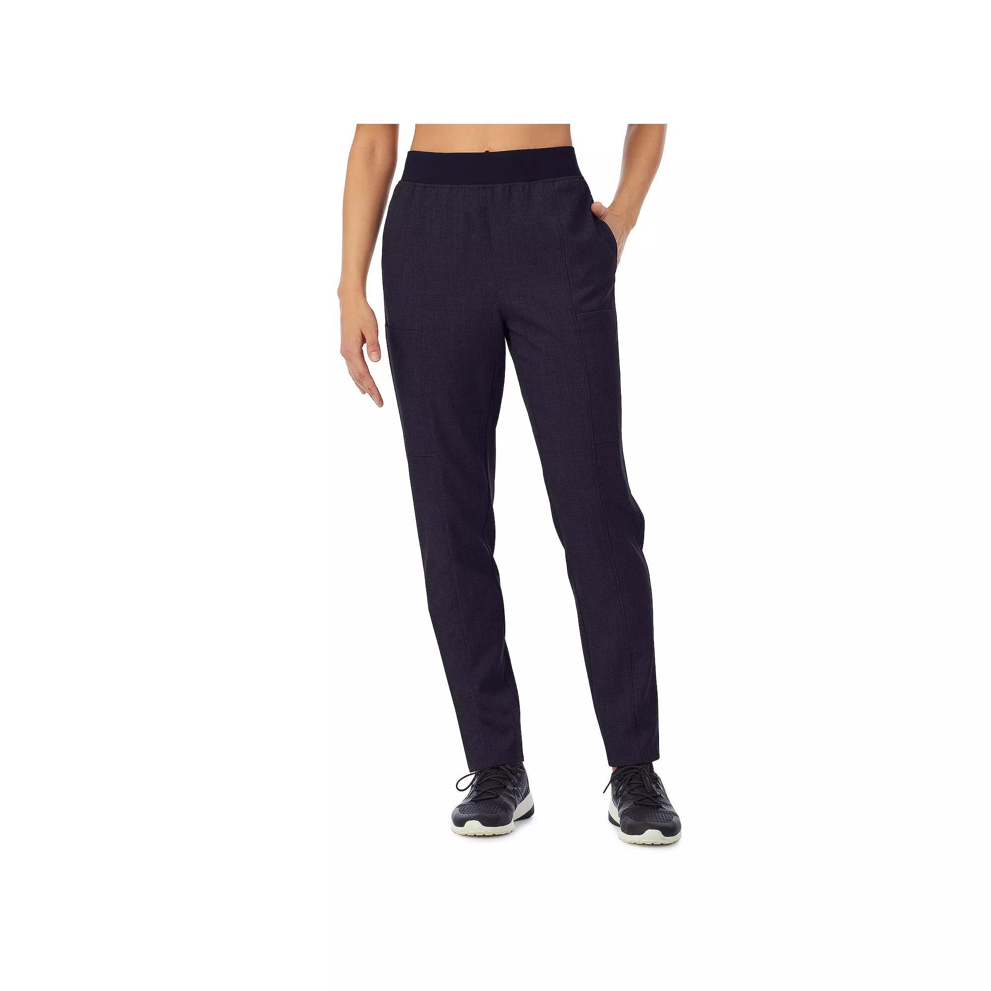 Petite Cuddl Duds® Scrubs 4-Pocket Slim Pants, Women's, Size: XS Petite, Black Product Image