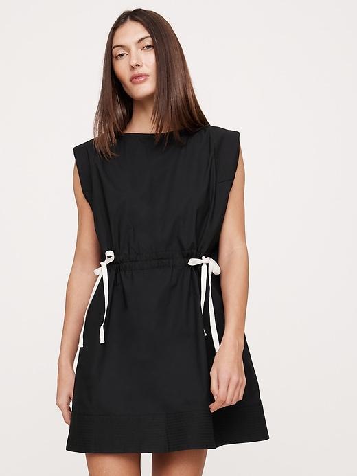 Poplin Cinch-Waist Mini Dress Product Image