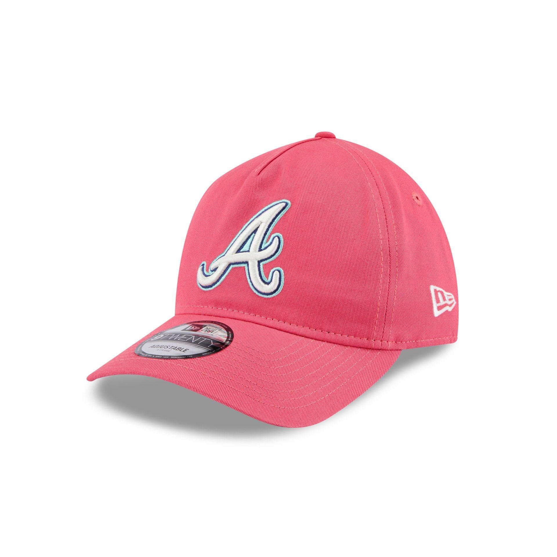 Atlanta Braves Coral 9TWENTY A-Frame Adjustable Hat Male Product Image