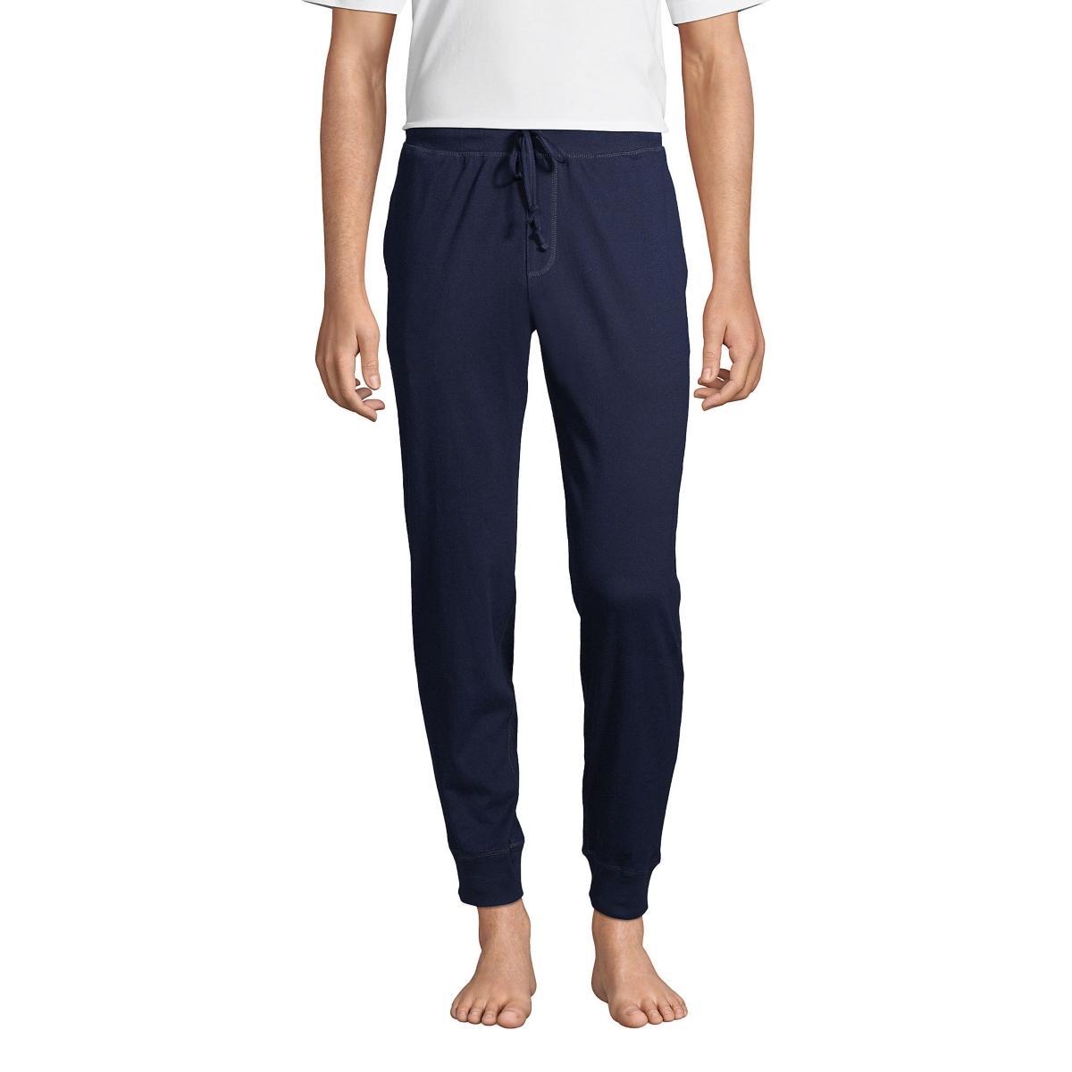 Men's Lands' End Knit Jersey Joggers, Size: Medium, Pale Grey Blue Product Image