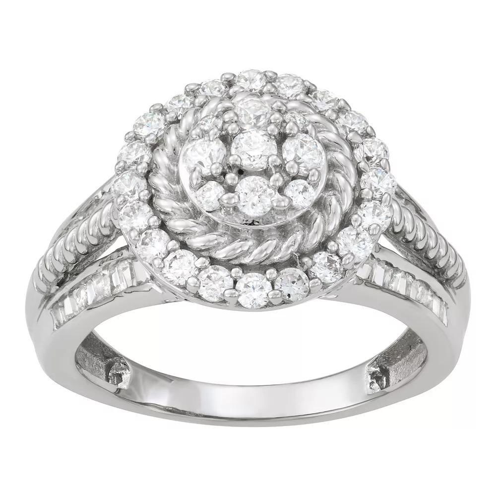Jewelexcess Sterling Silver 1 Carat T.W. Diamond Ring, Women's, Size: 7, Silver Tone Product Image