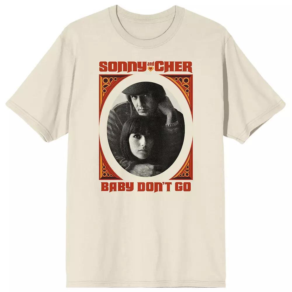 Men's Sonny & Cher Baby Don't Go Graphic Tee, Size: Small, Beige Product Image