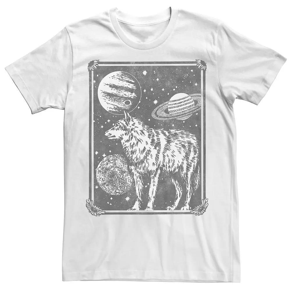 Men's Planet Wolf Flower Box Tee, Size: Small, White Product Image