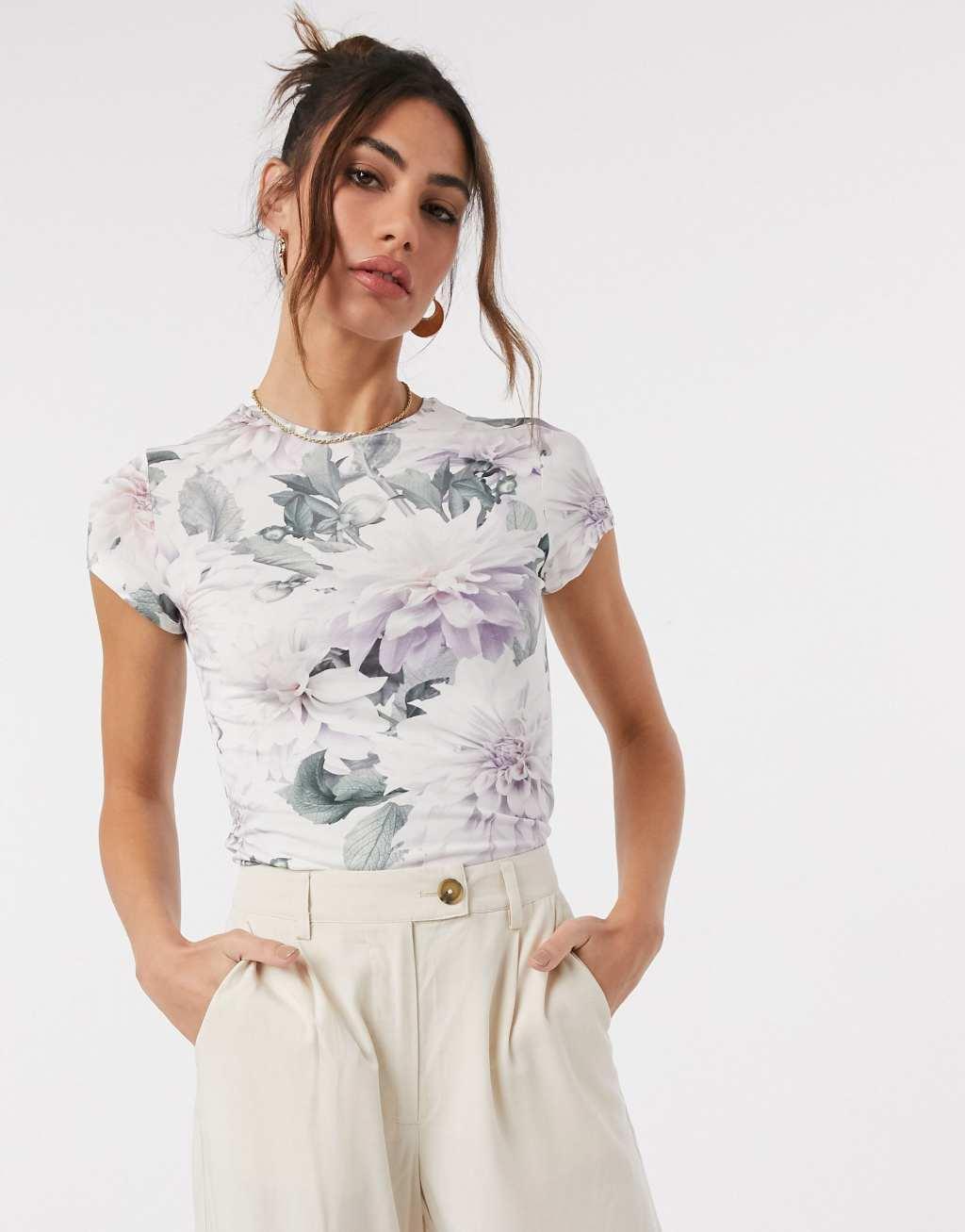 Ted Baker Hilmaa clove fitted tee shirt Product Image