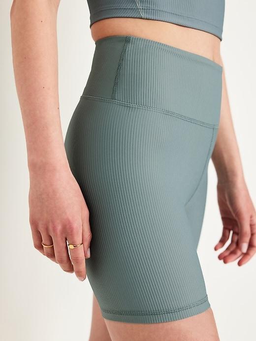 High-Waisted PowerSoft Biker Shorts -- 6-inch inseam Product Image