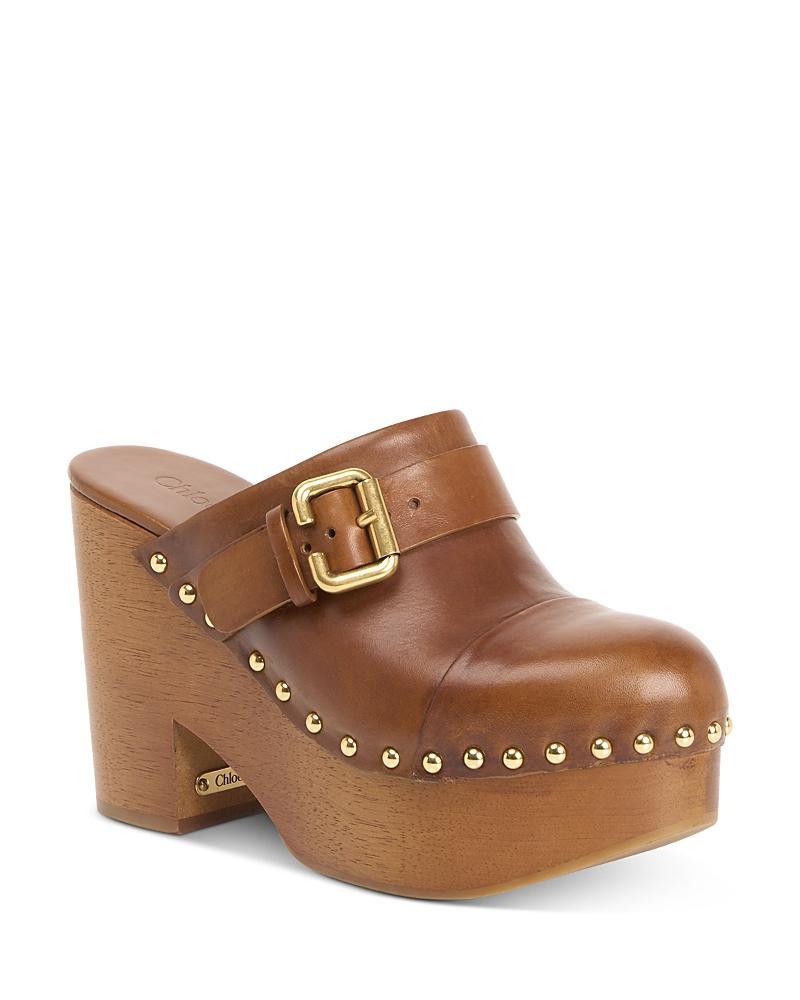 Chloe Womens Jeannette Studded Clogs Product Image
