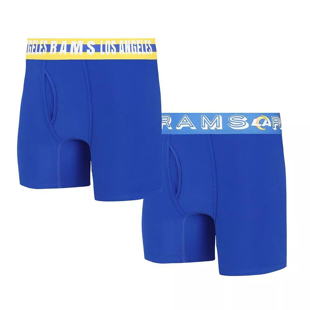 Men's Concepts Sport Los Angeles Rams Gauge Knit Boxer Brief Two-Pack, Size: Large, Blue Product Image