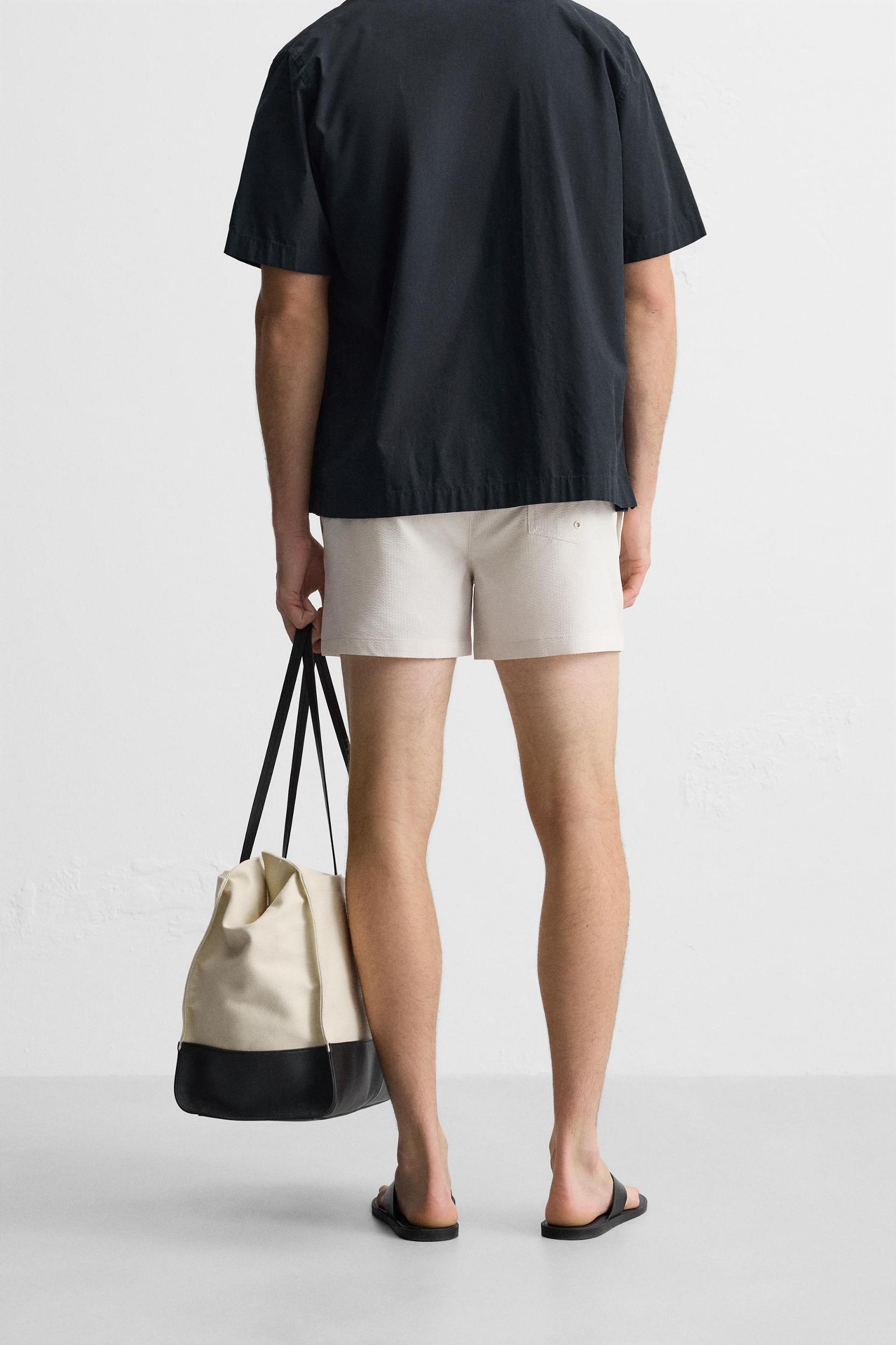 FLORAL PRINT REGULAR SWIM SHORTS Product Image