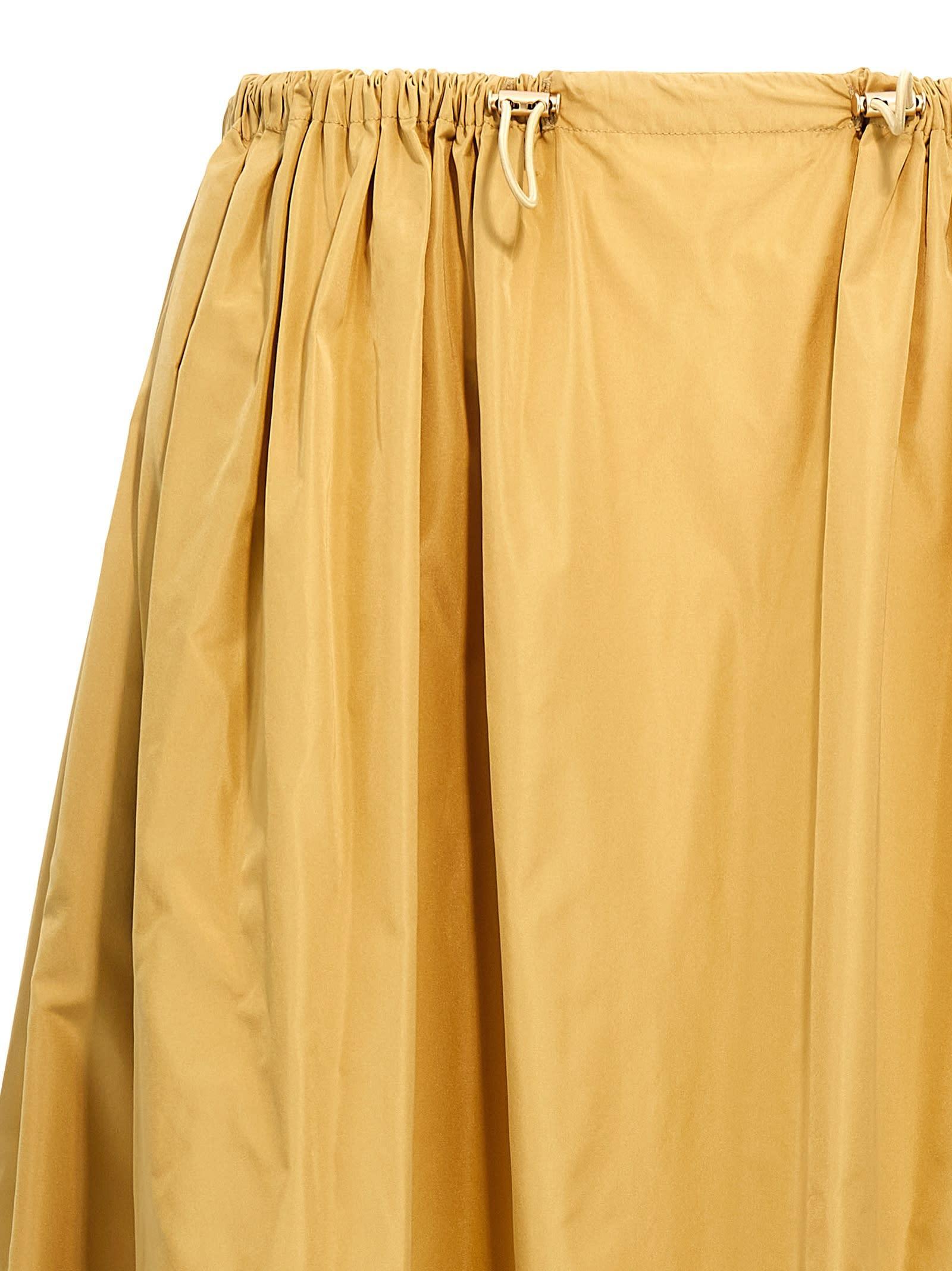 FABIANA FILIPPI Taffeta Skirt In Gold Product Image