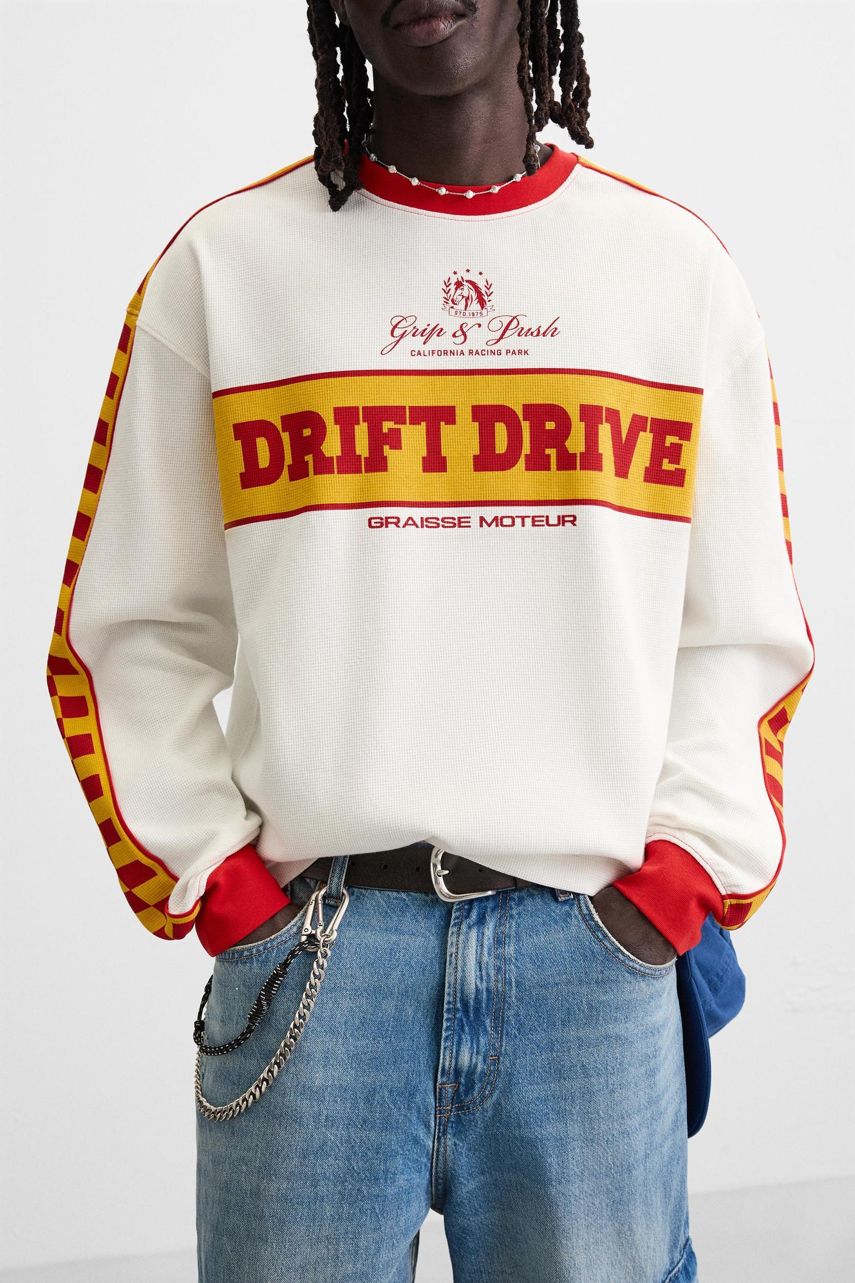 RACING PRINT STRUCTURE SWEATSHIRT Product Image