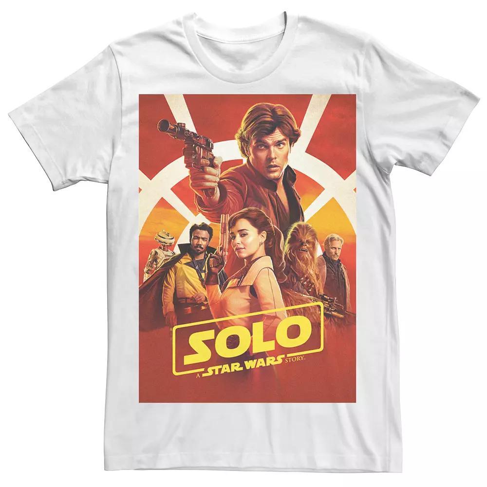Mens Star Wars Han Solo Sun Group Vertical Poster Tee Product Image