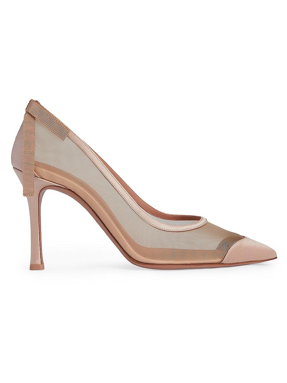 Womens Malone Souliers x Tabitha Simmons Liberty Satin & Mesh Pumps Product Image