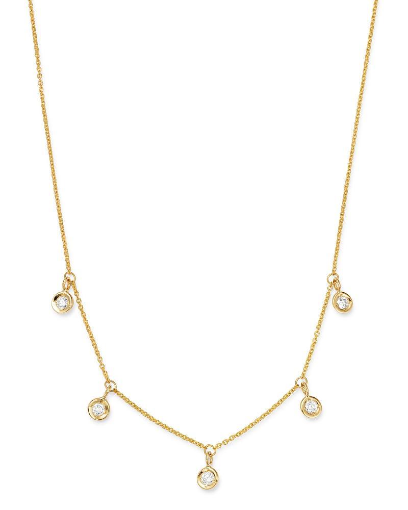 Womens Diamond By The Inch 18K Yellow Gold & Diamond Dangle Necklace Product Image