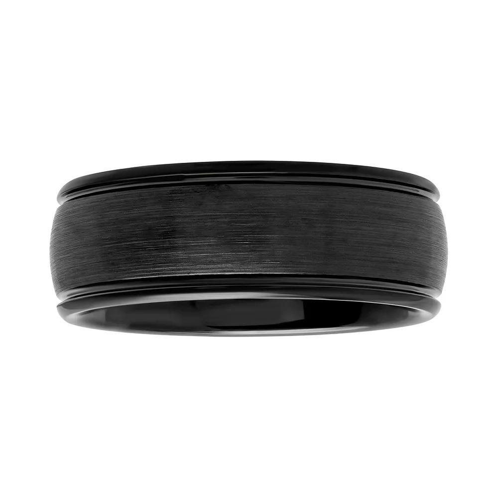 Men's Black Plated Cobalt Band, Size: 10, Black Tone Product Image