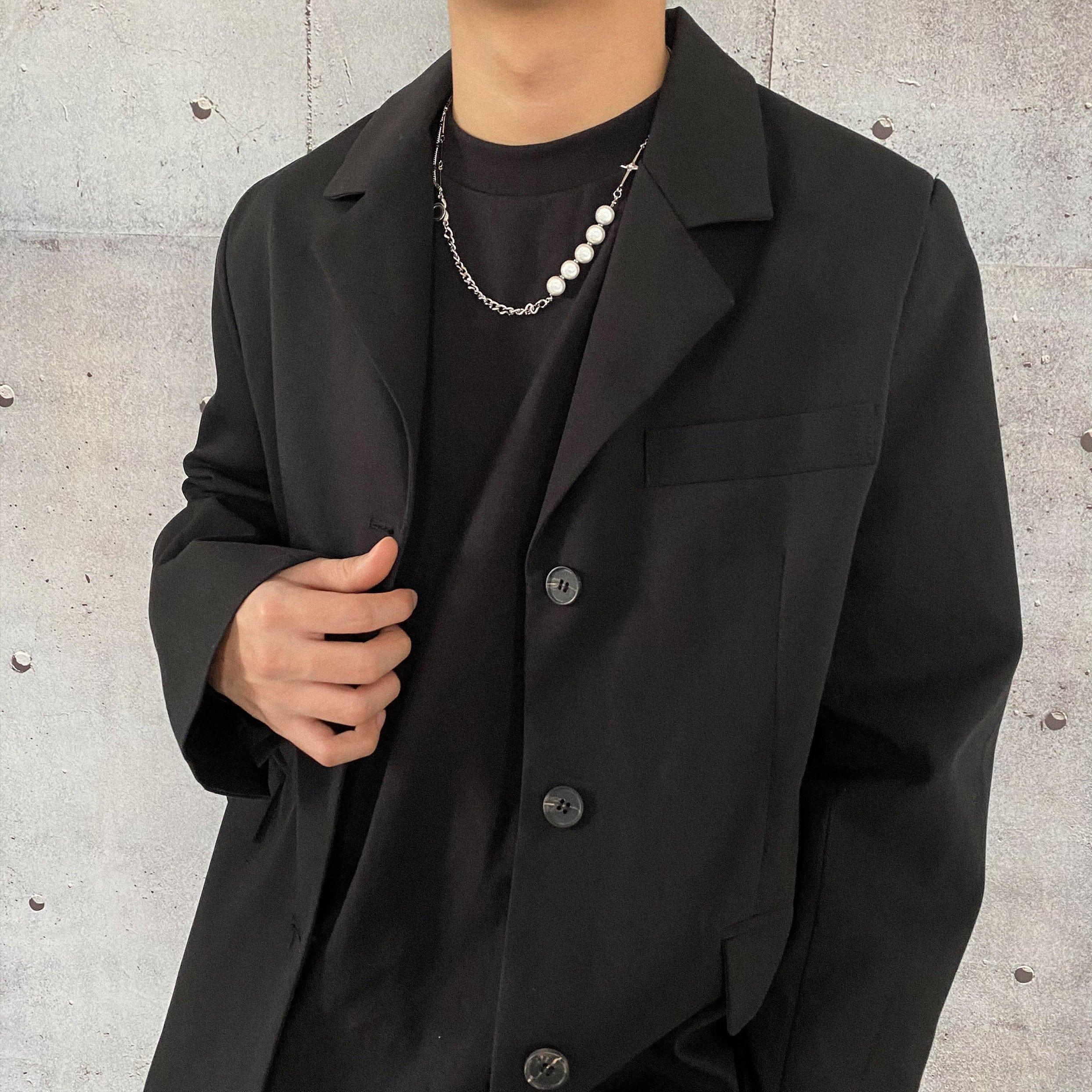 CROSS CHAIN PEARL NECKLACE Product Image