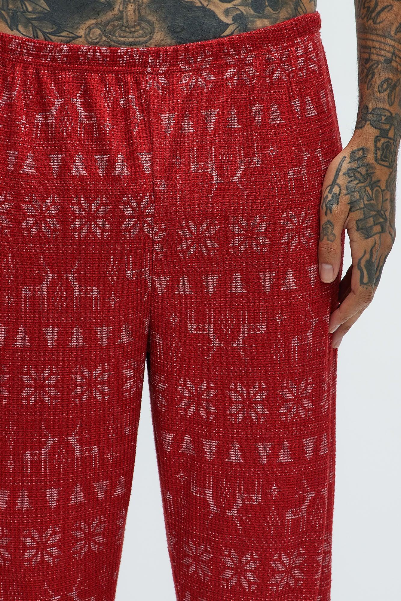 Holiday Feeling Christmas Holiday PJ Set - Red Product Image