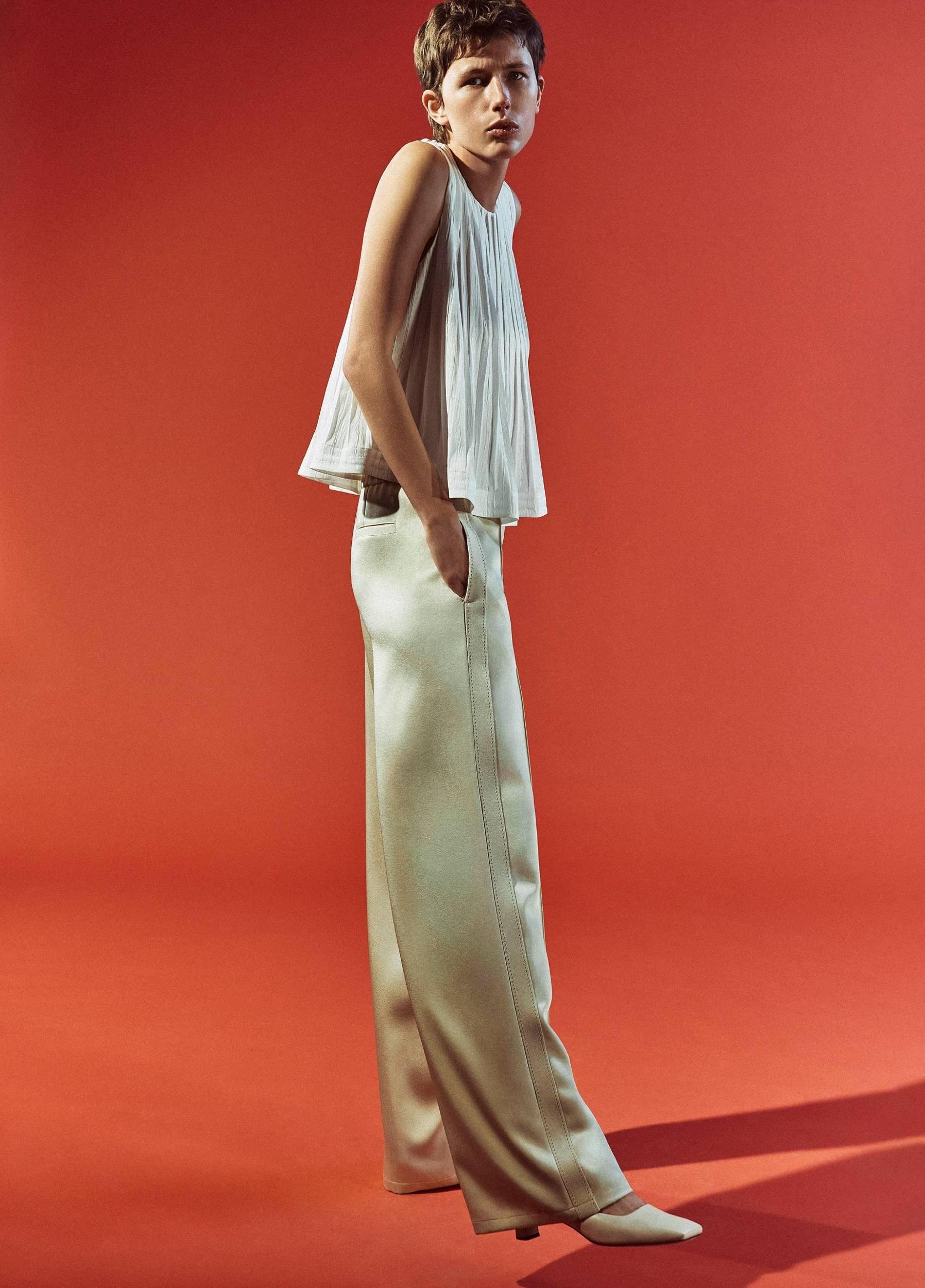 Pleated A-Line Top Product Image