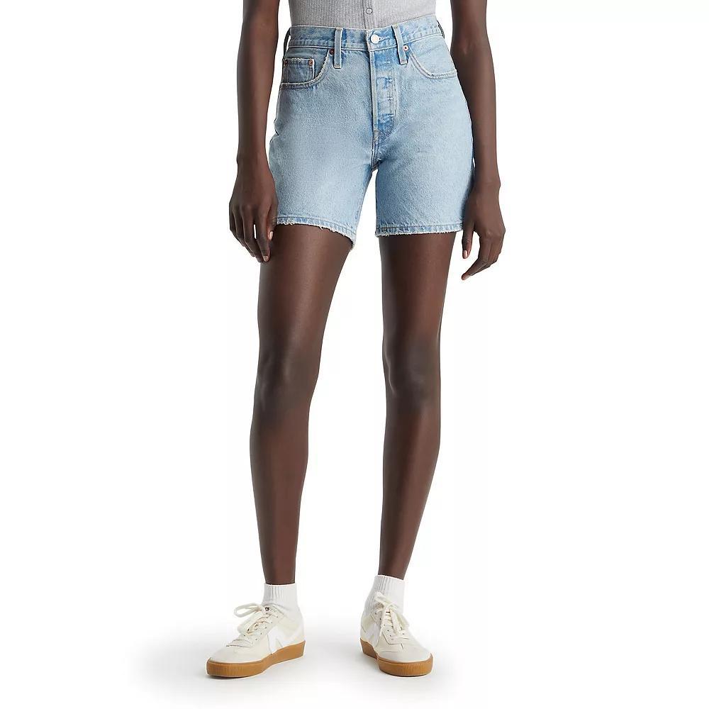 Women's Levi's® 501® Original High-Rise Mid-Thigh Jean Shorts, Size: 25(US 0)Medium, Take Off Product Image