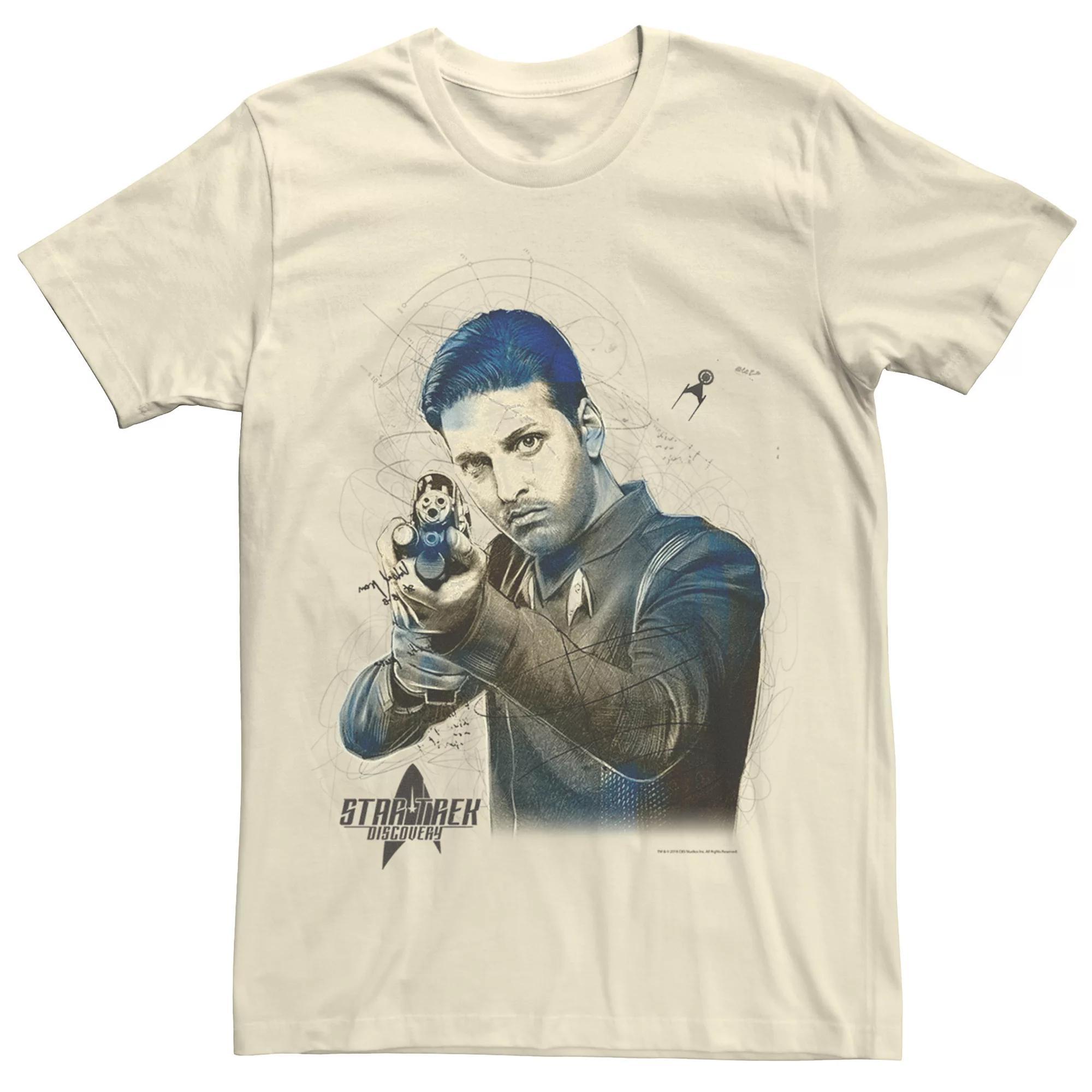 Men's Star Trek Discovery Ash Graphic Tee, Size: Large, Natural Product Image