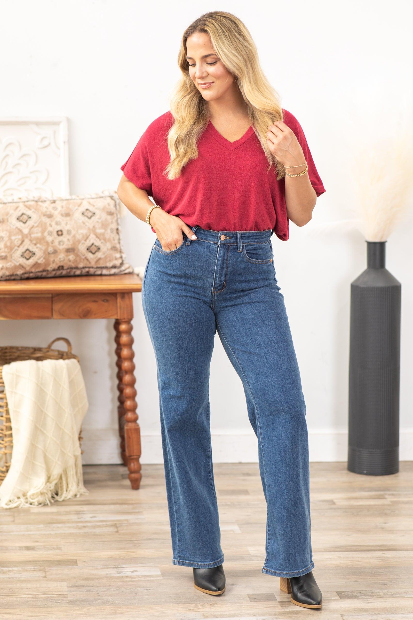 Judy Blue Medium Wash Vintage Wide Leg Jean Product Image
