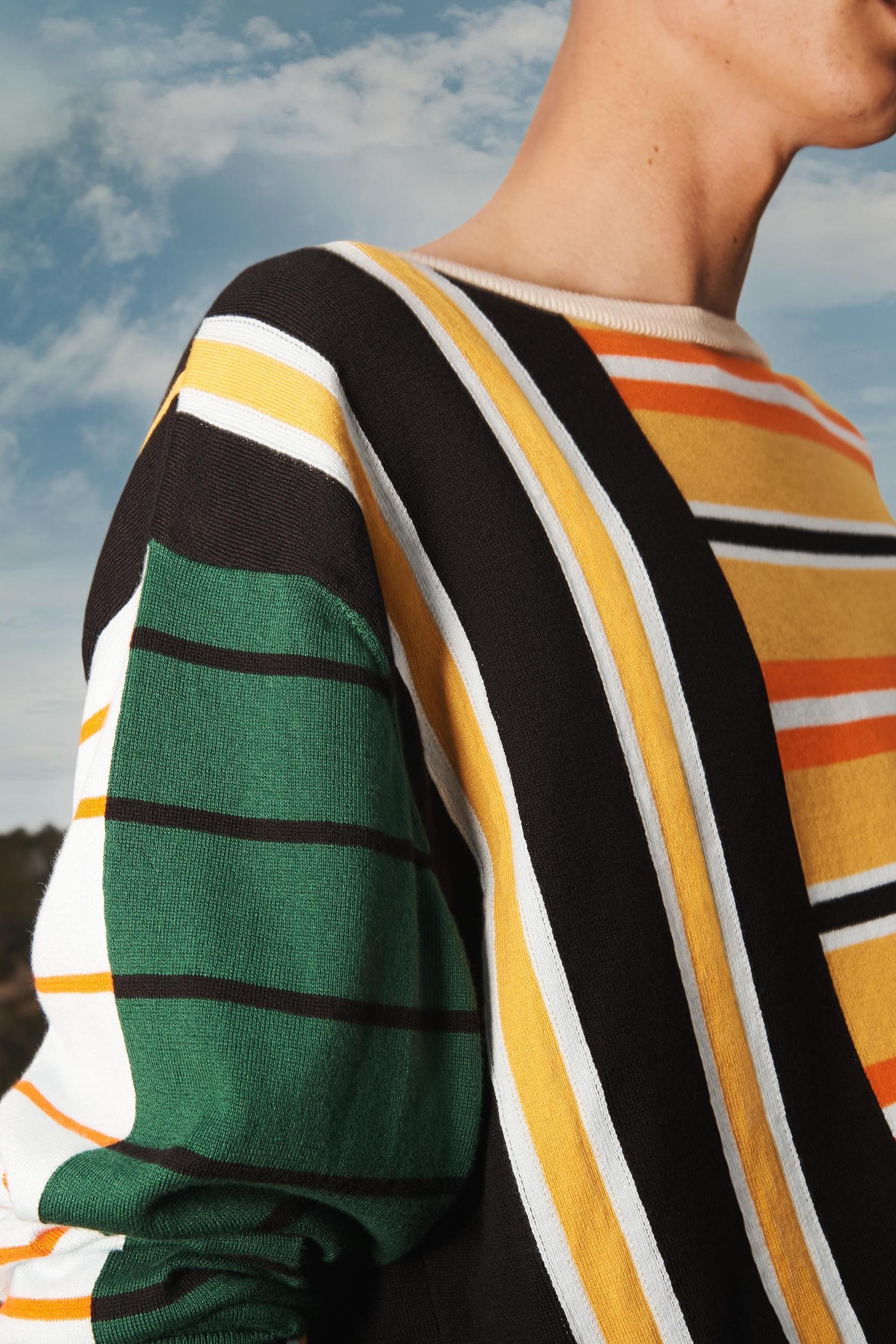 LIMITED EDITION STRIPED WIDE FIT PANTS Product Image