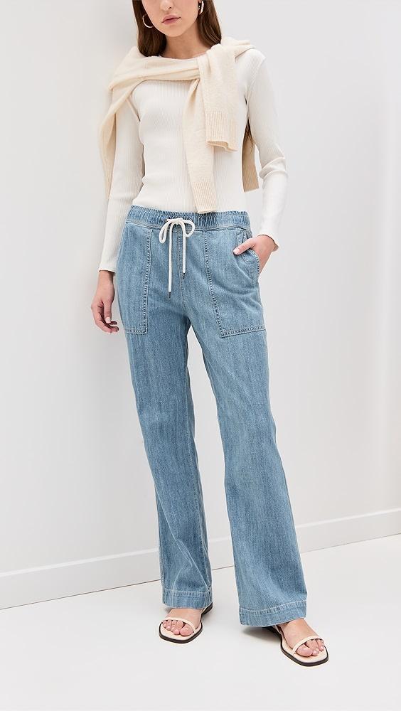 James Perse Wide Leg Pull On Denim Pants | Shopbop Product Image